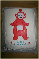 Isaacs andra 2-årstårta som vi bjöd släkt och vänner på. Det ska föreställa Teletubbies (Poo)